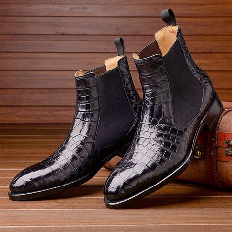 Alligator Chelsea Boots | Gents shoes, Dress shoes men, Mens leather boots