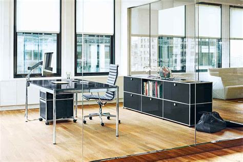 Usm Haller Desk; Types Static Adjustable Main Material Metal Wood - Arad Branding