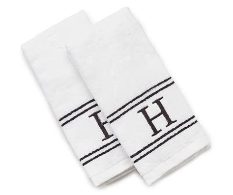 White Monogram Towel 2pk | Big Lots