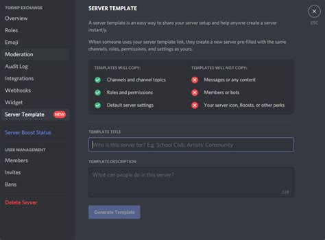 [NEW FEATURE] Server templates. We saw this earlier with the teacher ...