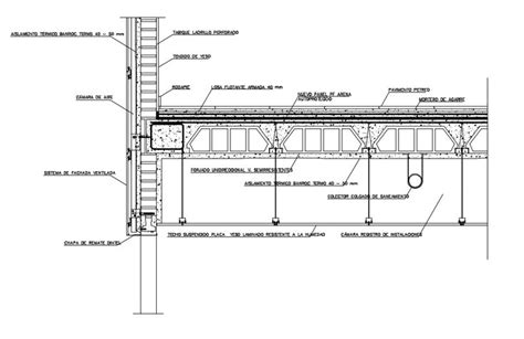 an architectural drawing shows the details of a building's exterior and ...