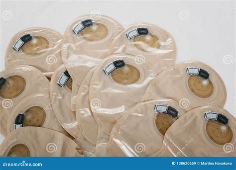 View On Ostomy Bags - Supplies After Colostomy Surgery - Image Stock ...