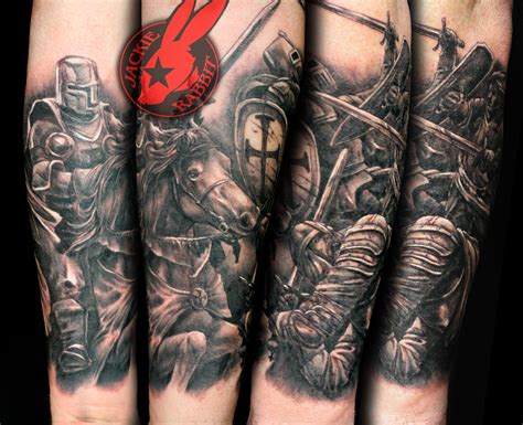 Medieval Battle Scene Tattoo