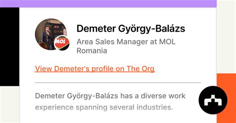 Demeter György-Balázs - Area Sales Manager at MOL Romania | The Org