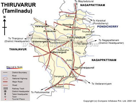 tiruvarur: Map of Tiruvarur