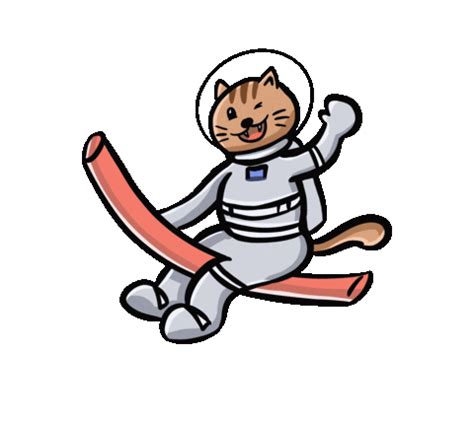 Space Cat Sticker by WTF - Make Love And Aid for iOS & Android | GIPHY