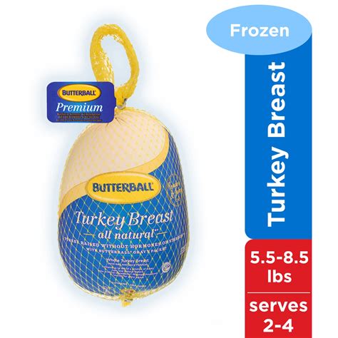 Butterball All Natural Whole Turkey Breast, Frozen, 5.5-8.5 lbs ...