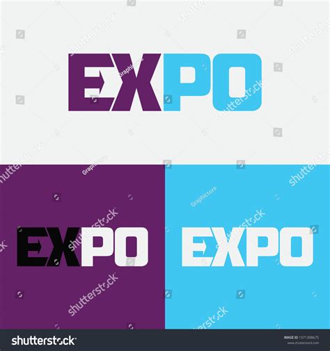 Expo Text Logo Lettering Concept Modern: เวกเตอร์สต็อก (ปลอดค่า ...