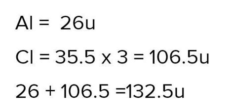 calculate the molecular mass of the following compound alcl3 - Brainly.in