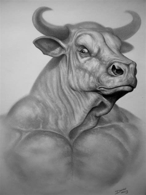 The Minotaur | Bull painting, Spirit animal art, Bull art