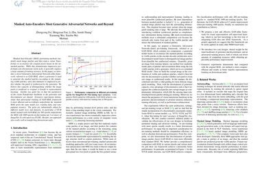 Masked Auto-Encoders Meet Generative Adversarial Networks and Beyond | Papers With Code