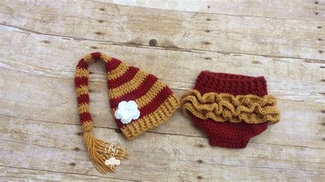 Crochet Harry Potter inspired Baby Outfit- Crochet Harry Potter Baby Girl Prop Baby Gift | Harry ...