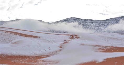 Sahara desert snowfall makes for some shocking images