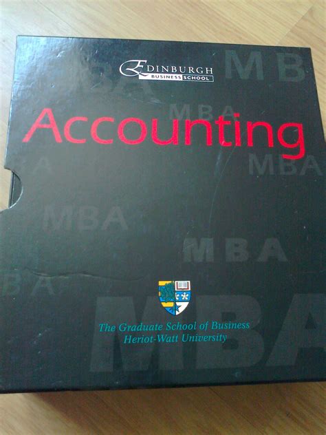 Heriot-watt business school MBA series accounting by Edinburgh | Goodreads