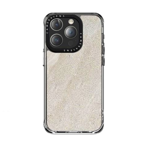 White Sand Marble iPhone 15 Pro Max Clear Case | Case-Custom