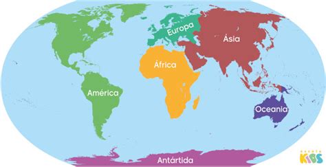 Continentes: quais são eles, divisões, países - Escola Kids