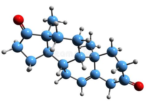 3D Image of Androstenedione Skeletal Formula Stock Illustration ...