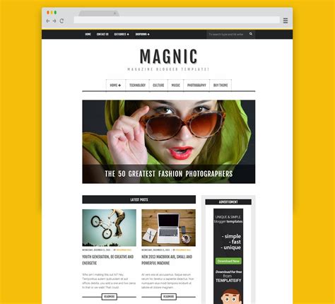 Templateify - Premium Blogger Templates | Magazine blogger template, Blogger templates, Magazine ...