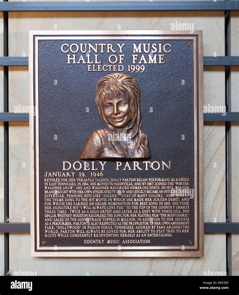 A bronze Dolly Parton Plaque inside the Country Music Hall of Fame in ...