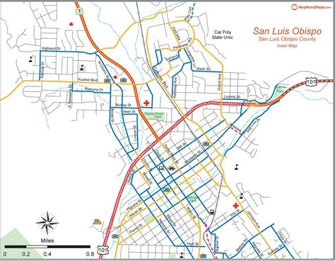 San Luis Obispo California Map | Printable Maps