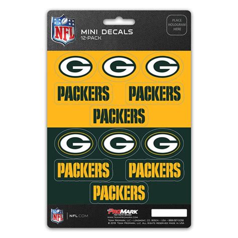 Green Bay Packers - Set Of 12 Sticker Sheet at Sticker Shoppe