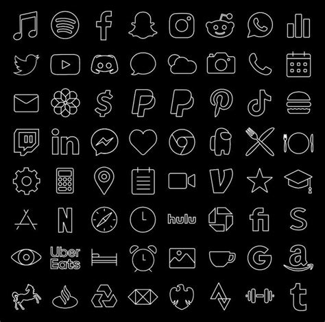 Different Types of Social Media Icons for iOS App Design