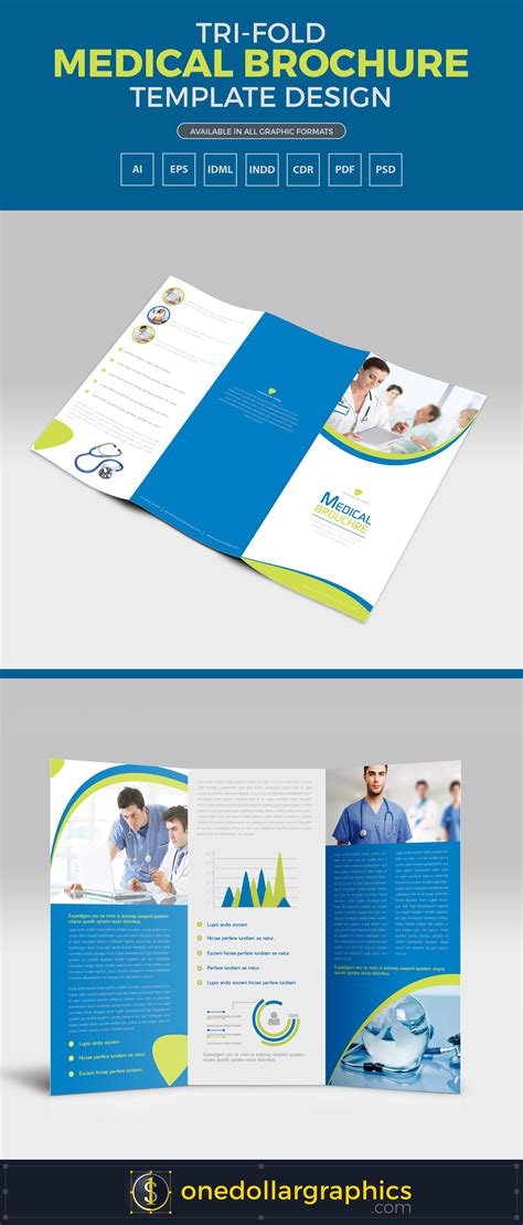 Tri-Fold Medical Brochure Template Design in Ai, EPS, PDF, CDR, PDF, INDD & IDML Formats