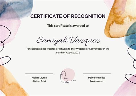 Free, printable, customizable recognition certificate templates | Canva