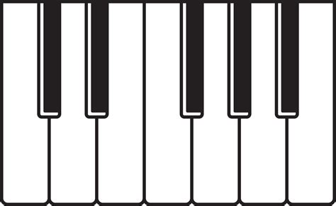 Piano keys vector 4734184 Vector Art at Vecteezy