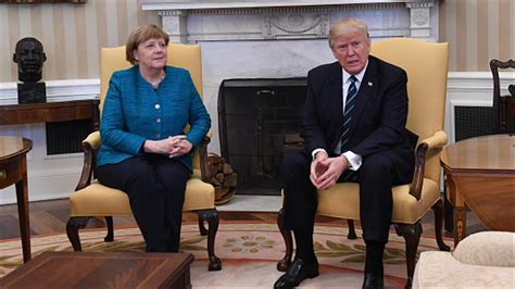 No Handshake at Trump-Merkel Photo-Op