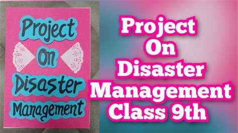 Disaster Management Project For Class And 10, 49% OFF