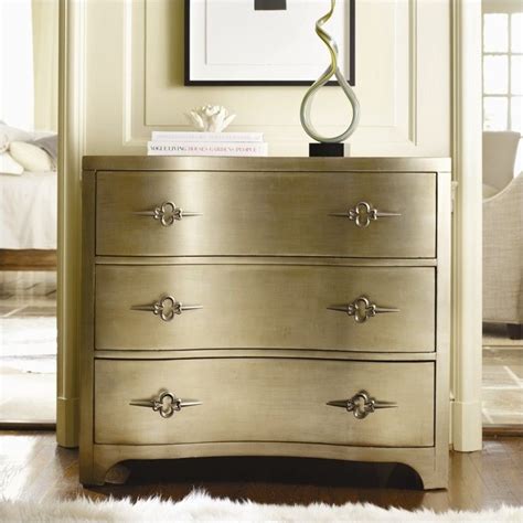 Hooker Furniture Sanctuary Three-Drawer Shaped Front Gold Accent Chest - 3008-85004