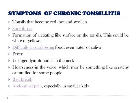 PPT - Chronic Tonsillitis: Symptoms, causes and treatment PowerPoint Presentation - ID:7492892