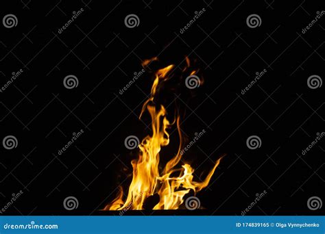 Danger Fire on a Dark Background. Background from Fire Stock Image - Image of isolated, heat ...