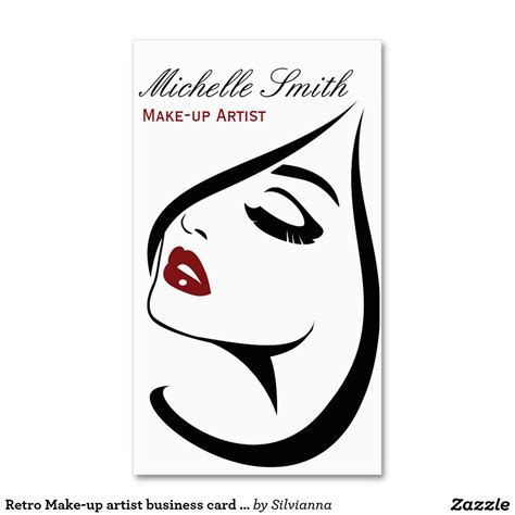 Retro Make-up artist business card design | Zazzle | Artist business cards design, Artist ...