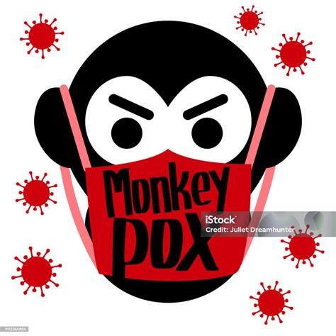 Monkeypox Virus Outbreak Icon Gorilla In Face Mask Health Monkey Pox Emergency Viral Dangerous ...