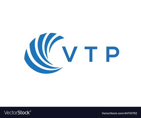 Vtp letter logo design on white background Vector Image