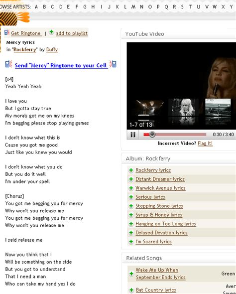 Lyrics.com: Song Lyrics With Videos