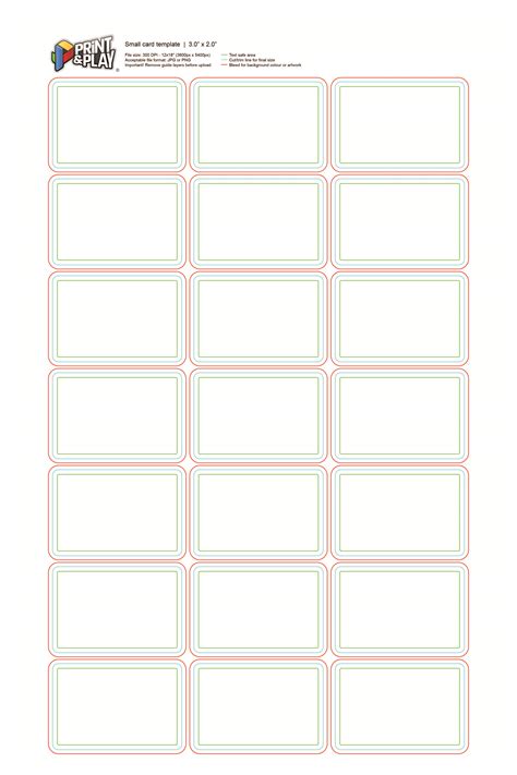 Playing Cards : Formatting & Templates - Print & Play