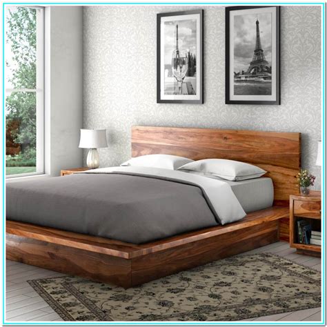 Cal King Wood Platform Bed Frame - Bedroom : Home Decorating Ideas # ...