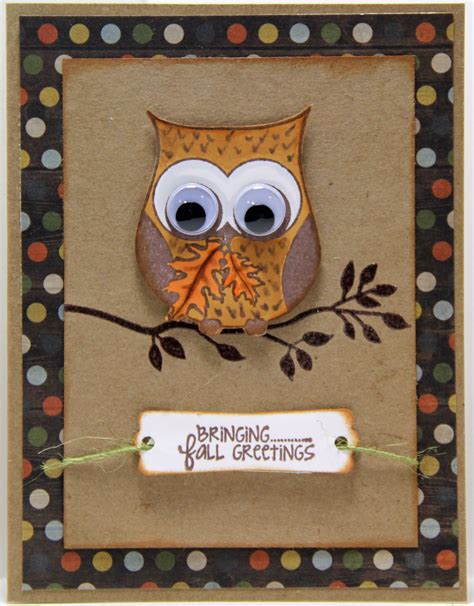 Fall Greetings | Owl card, Fall cards handmade, Fall cards