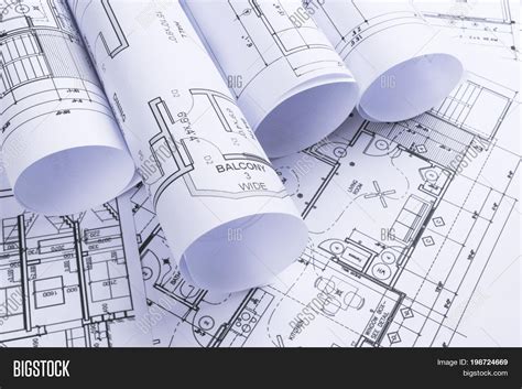 House Blueprints Blue Image & Photo (Free Trial) | Bigstock