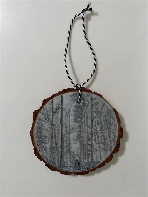 Folklore Album Cover Art Hand Painted Wood Slice Ornament - Etsy