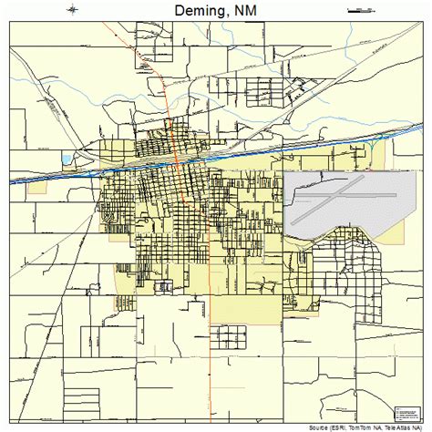 Deming New Mexico Street Map 3520270