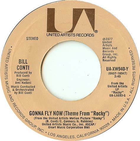 Bill Conti - Gonna Fly Now (Theme From "Rocky") (1976, Vinyl) | Discogs