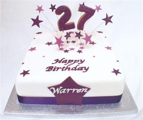 27-Cake | 27th birthday cake, Cake designs birthday, Cake