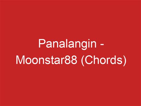 Panalangin Guitar Chords