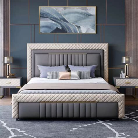 Add sparkle to your bedroom with this modern nordic luxury bed. Built ...