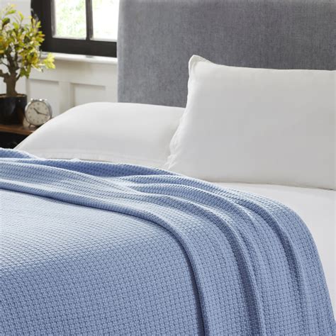 Modern Threads 100% Cotton Thermal Blanket, Waffle Weave - Blue - Walmart.com