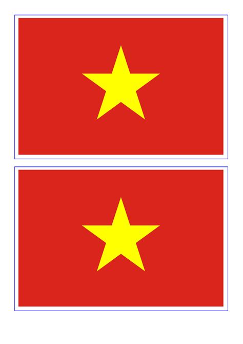 Vietnam Flag Printable